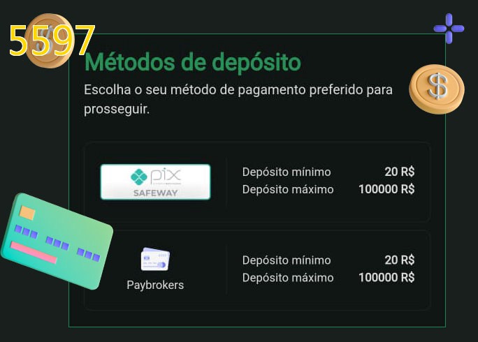 O cassino 5597bet oferece uma grande variedade de métodos de pagamento
